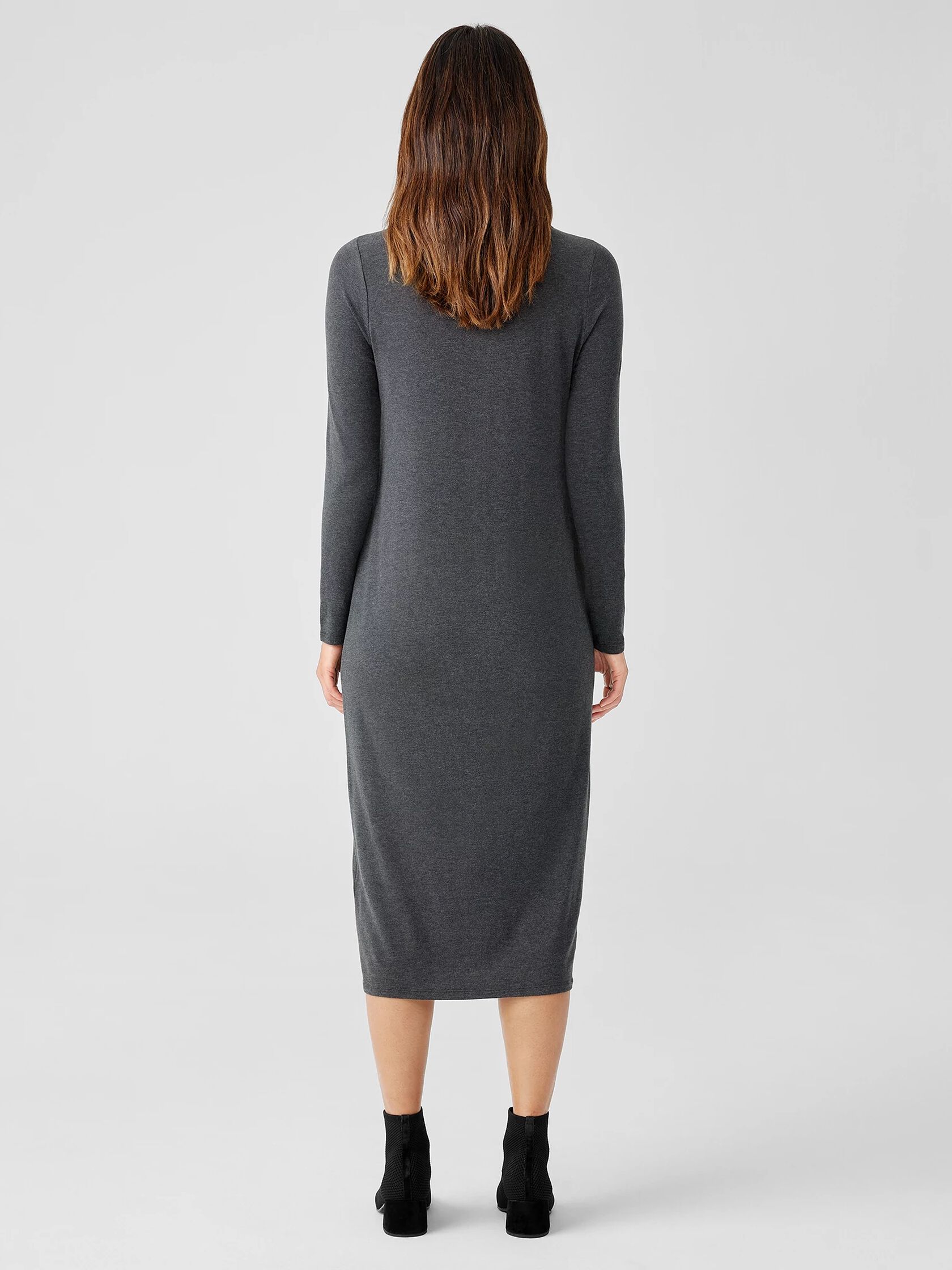 Fine Jersey Jewel Neck Dress