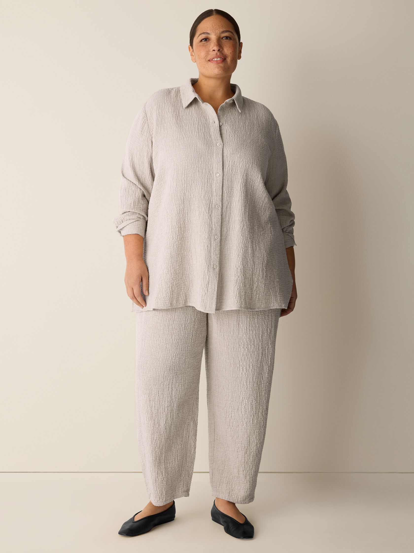 Organic Cotton Doubleweave Classic Collar Shirt