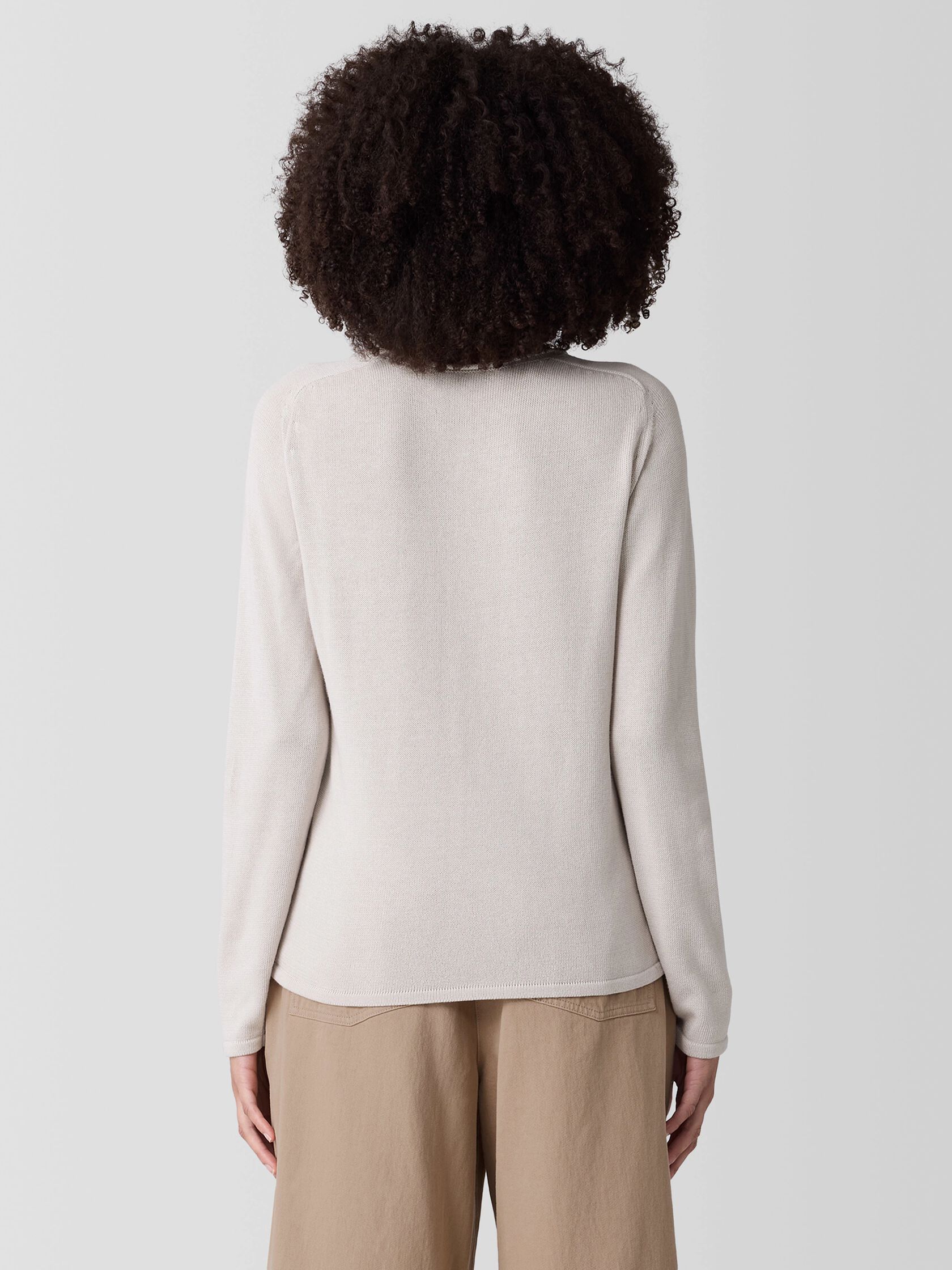Peruvian Cotton Blend Crew Neck Top