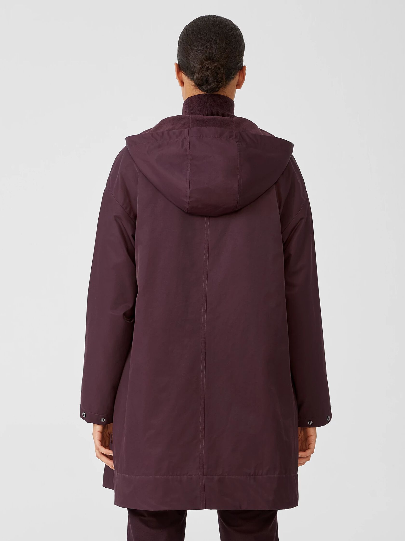 Cotton Nylon Hooded Jacket