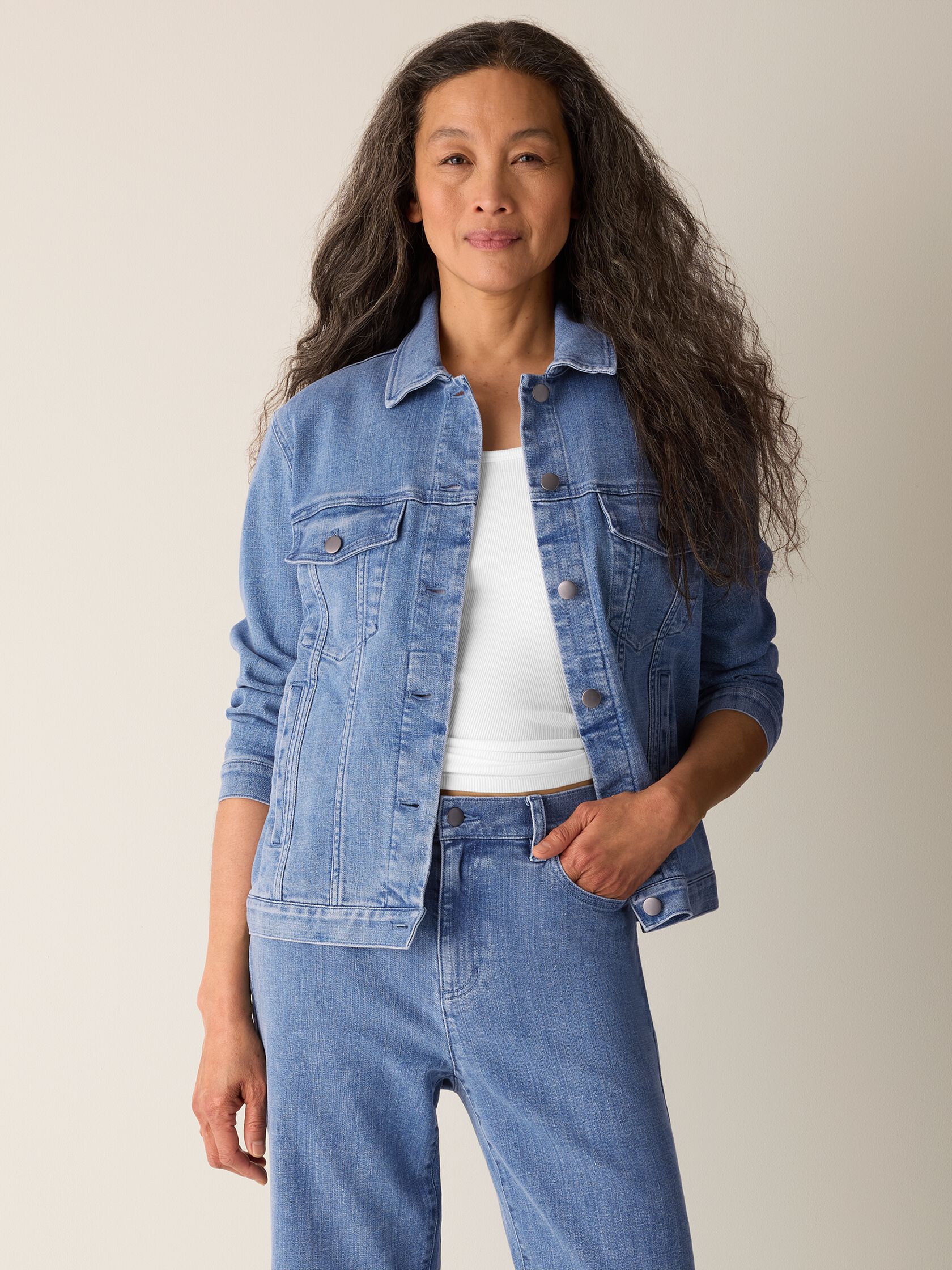 Cotton Stretch Denim Jacket