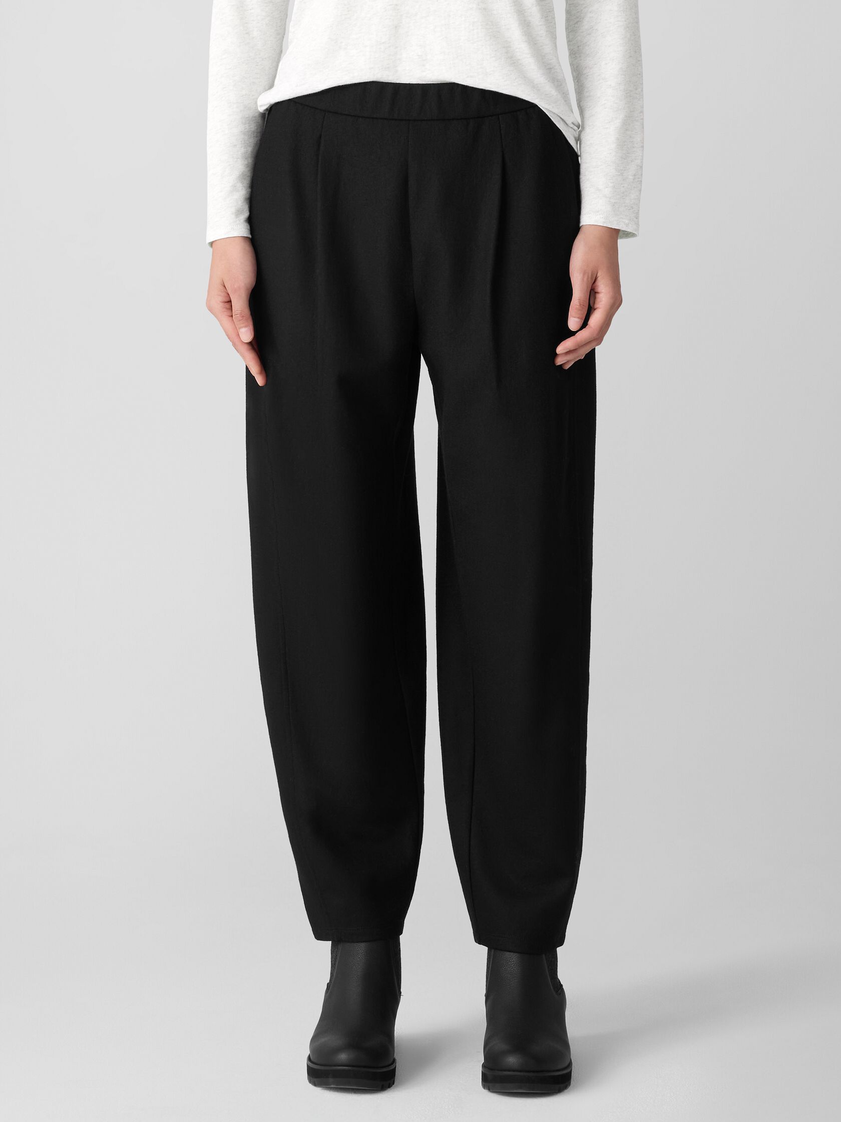 Felted Wool Jersey Lantern Pant in Regenerative Wool