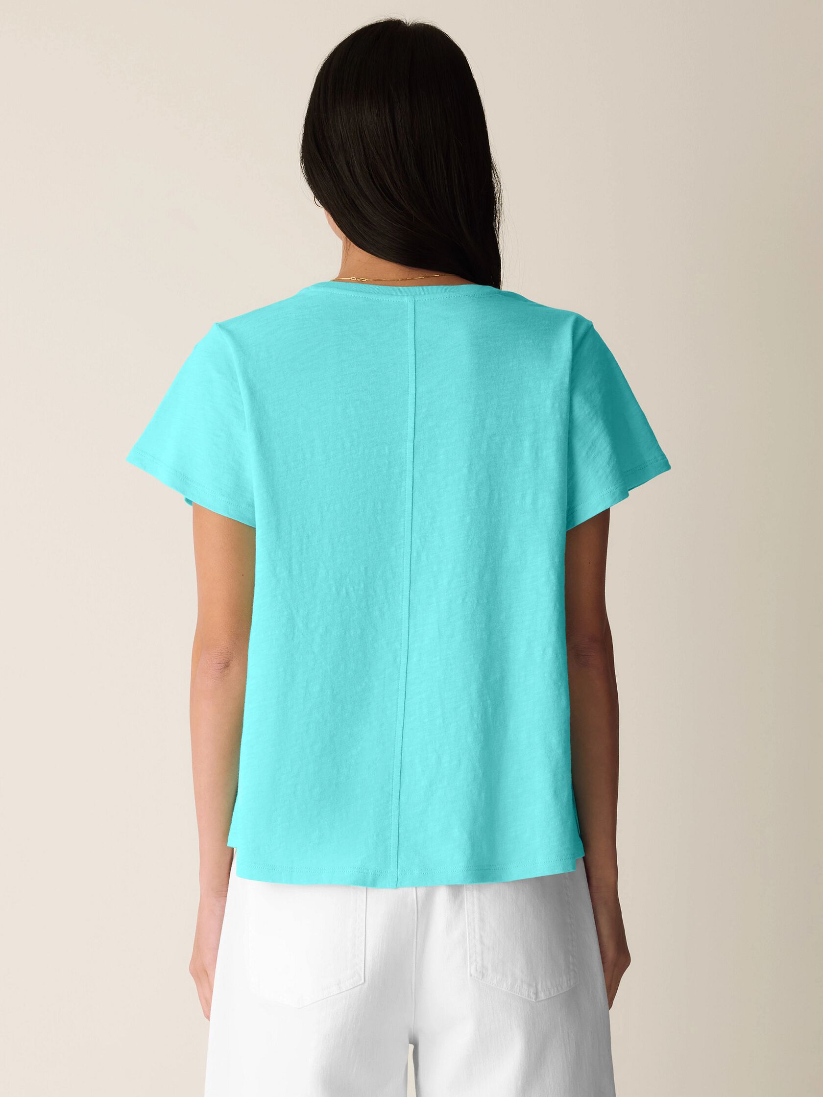 Organic Cotton Slubby Jersey Crew Neck Tee