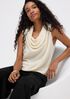 Peruvian Cotton Cloud Drape Neck Vest