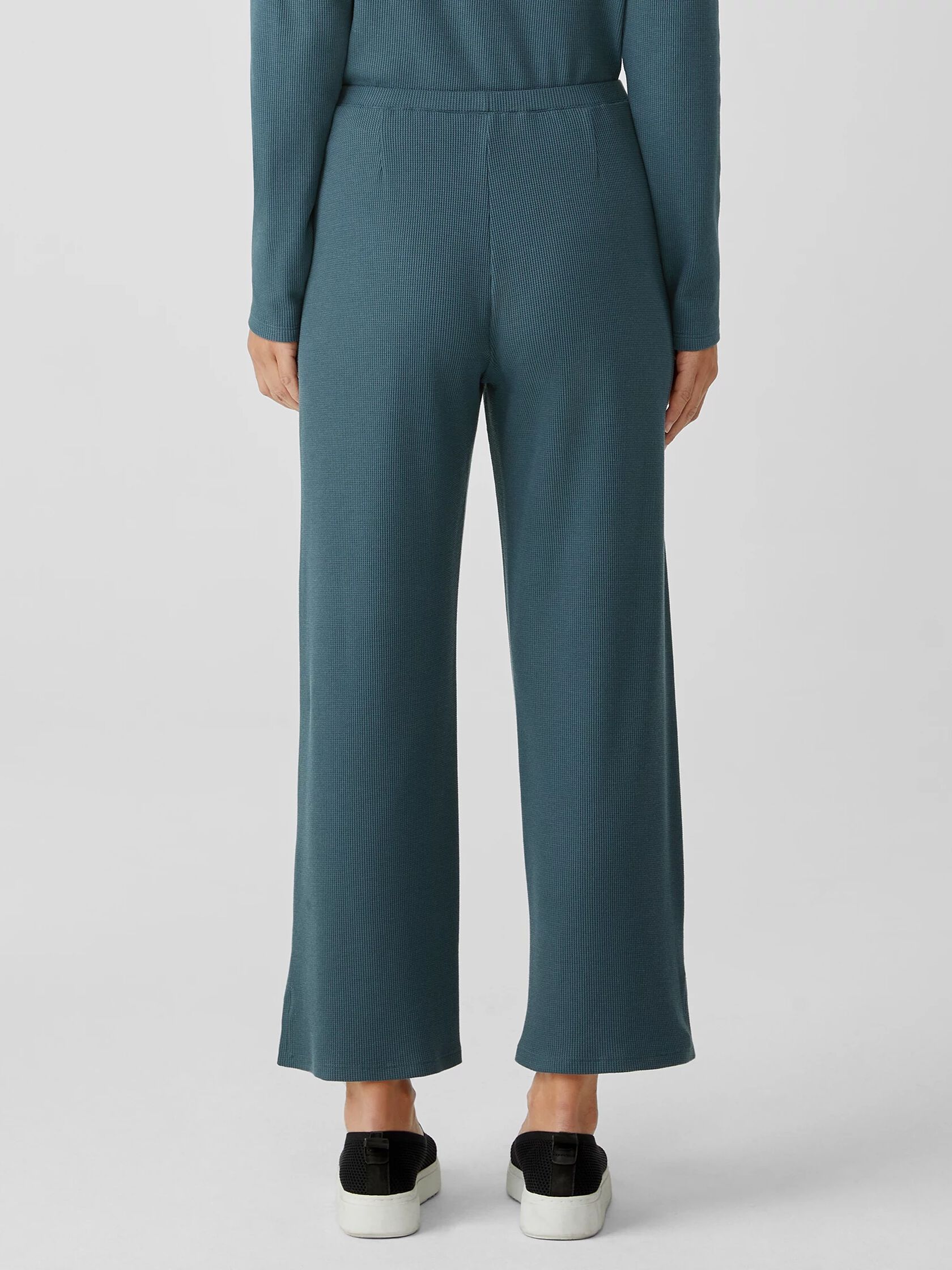 Cozy Waffle Knit Straight Pant