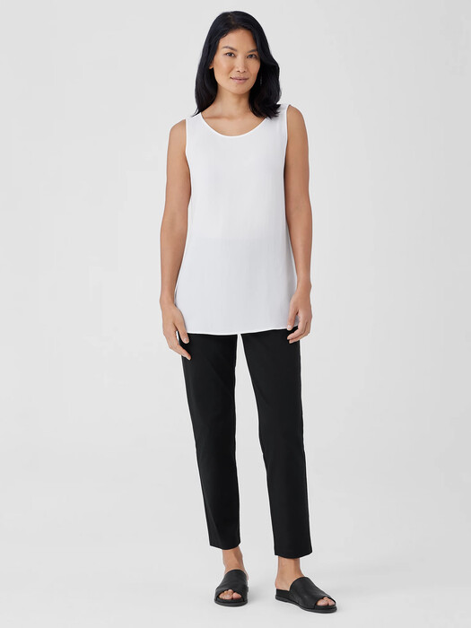 Cotton Blend Ponte Slim Pant