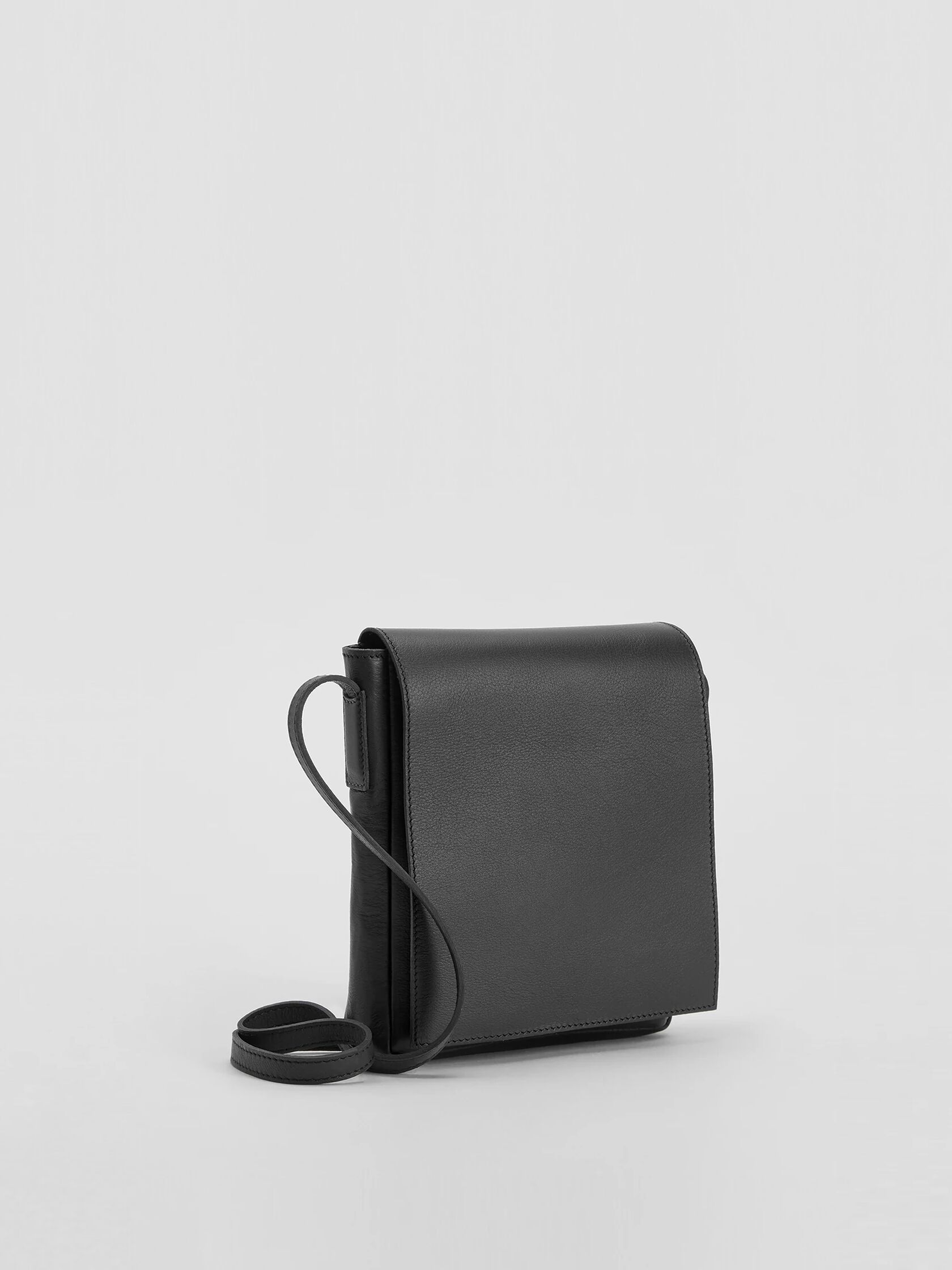 Italian Leather Square Crossbody Bag