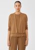 Organic Linen Cotton Tuck Cropped Cardigan