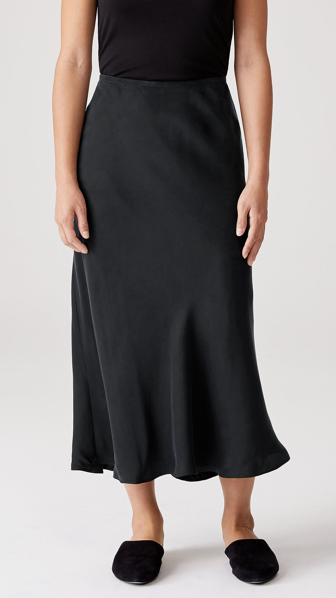Eileen fisher silk cheap midi skirt