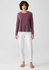 Organic Linen Jersey Crew Neck Top