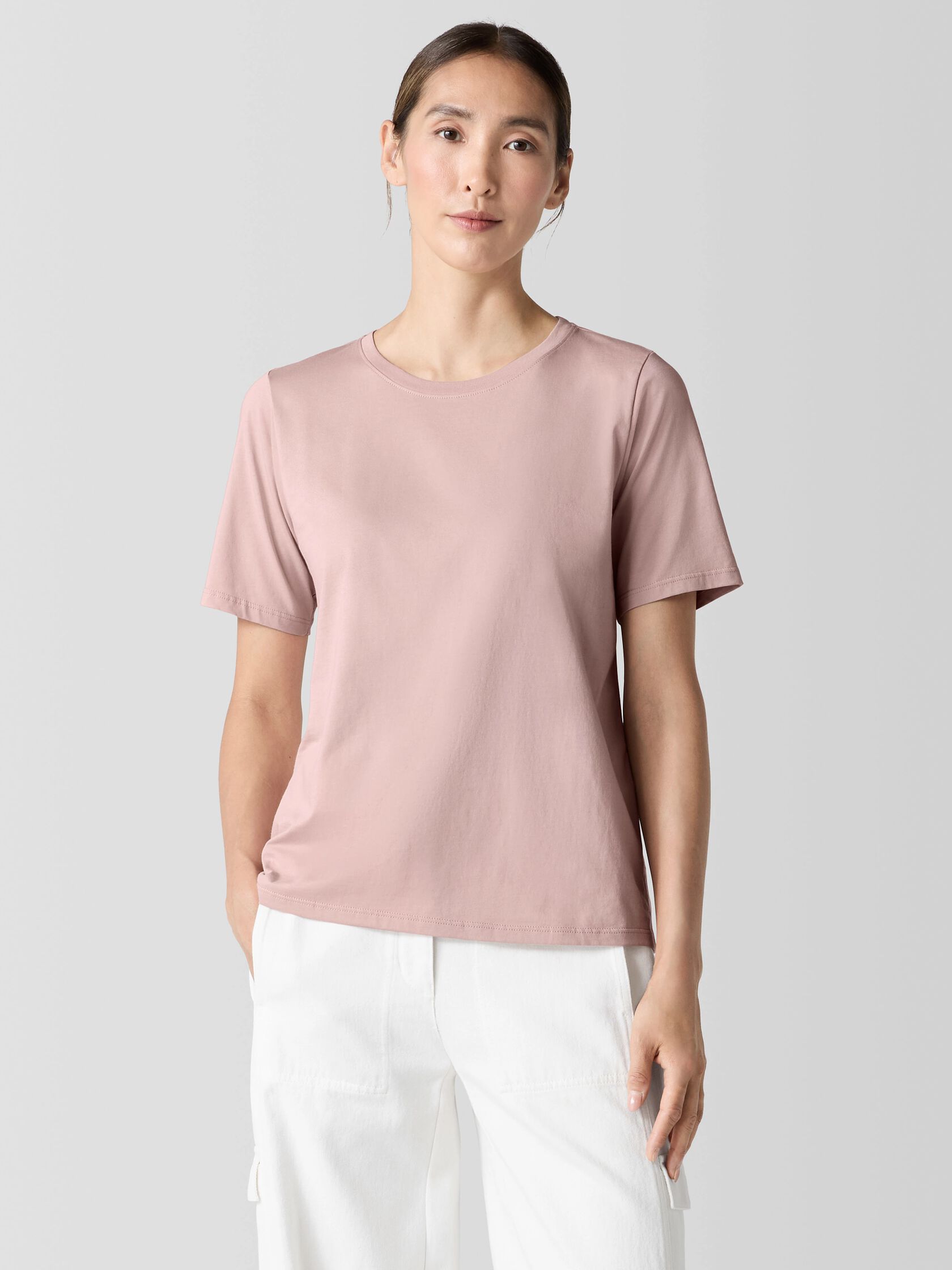 Organic Pima Cotton Jersey Round Neck Tee