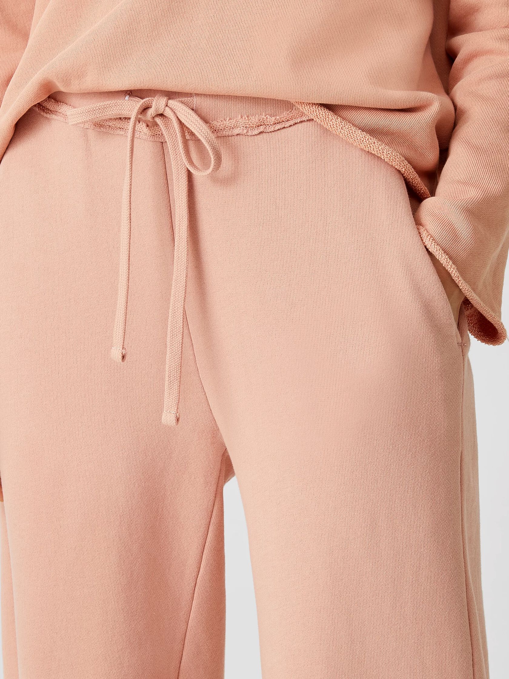 Organic Cotton French Terry Wide-Leg Pant