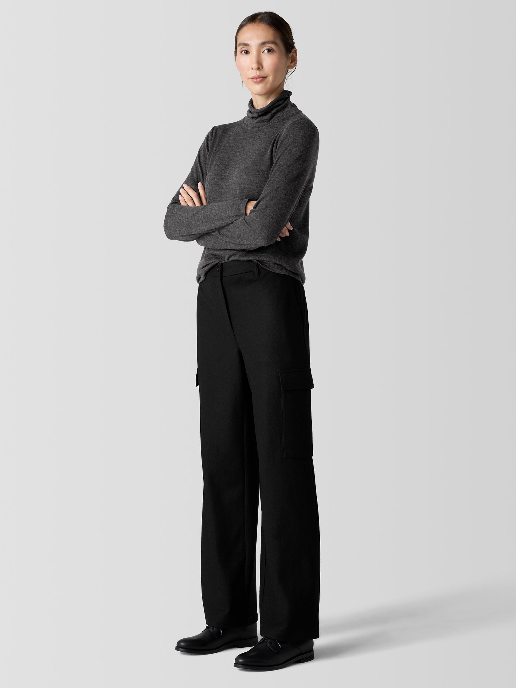 Felted Wool Jersey Cargo Pant in Regenerative Wool