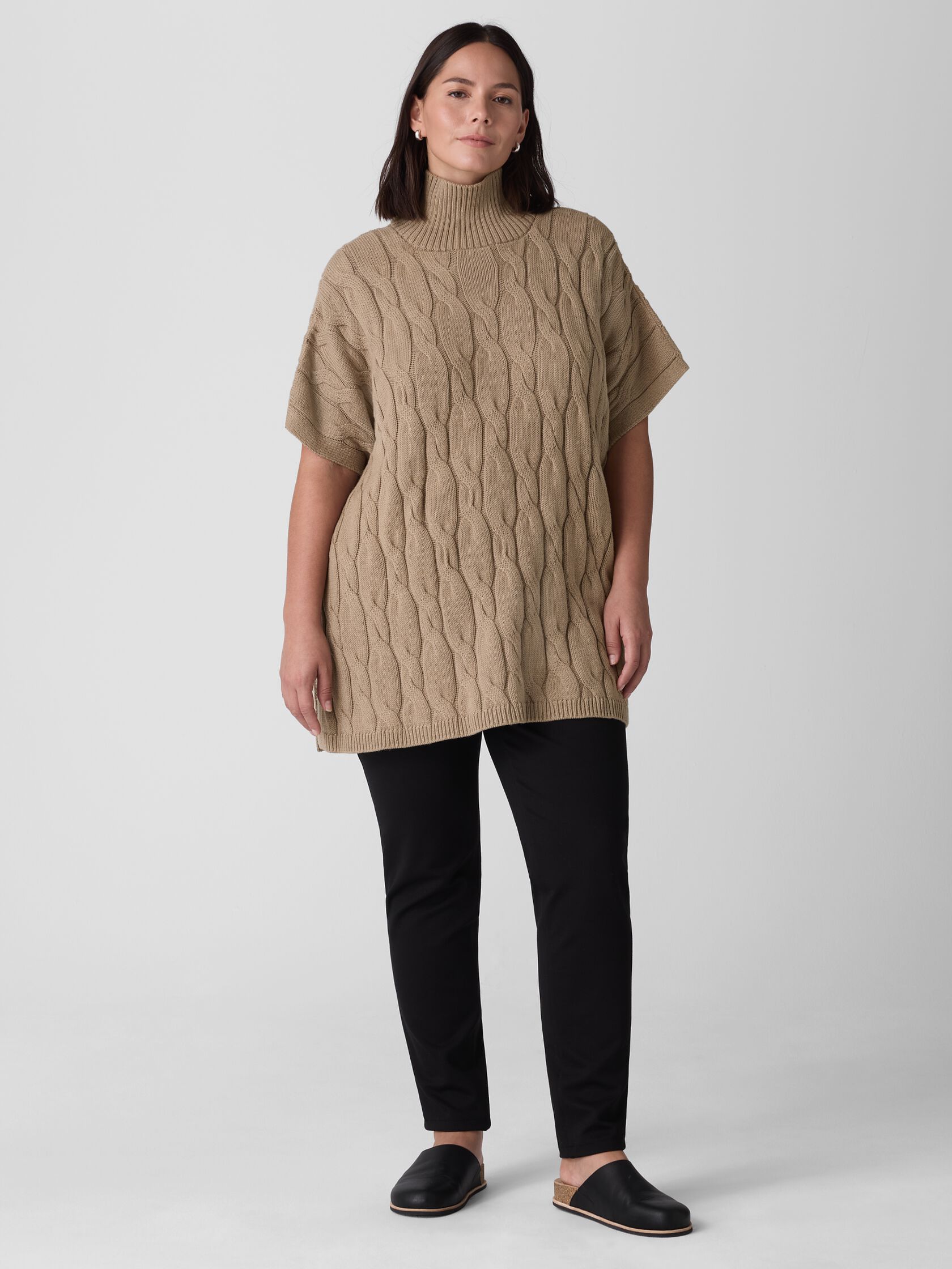 Peruvian Organic Cotton Alpaca Poncho