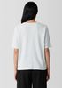 Organic Cotton Jacquard Crew Neck Top