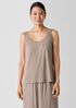 Stretch Silk Jersey Scoop Neck Tank