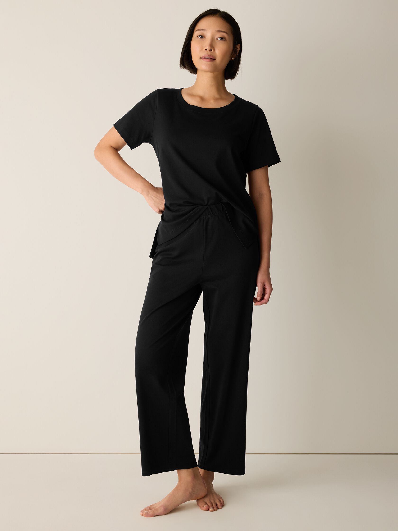 Organic Cotton Interlock Straight Sleep Pant