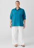 Washed Organic Cotton Poplin Classic Collar Shirt