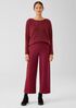 Boiled Wool Jersey Wide-Leg Pant