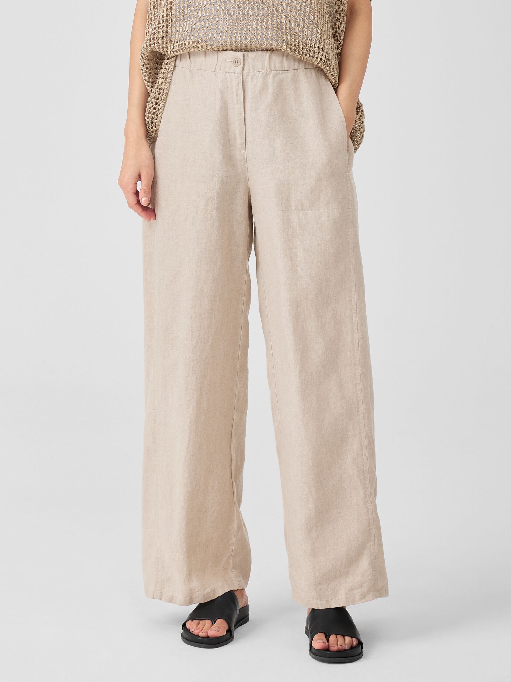 Organic Linen Wide Trouser Pant