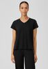 Organic Pima Cotton Jersey V-Neck Tee