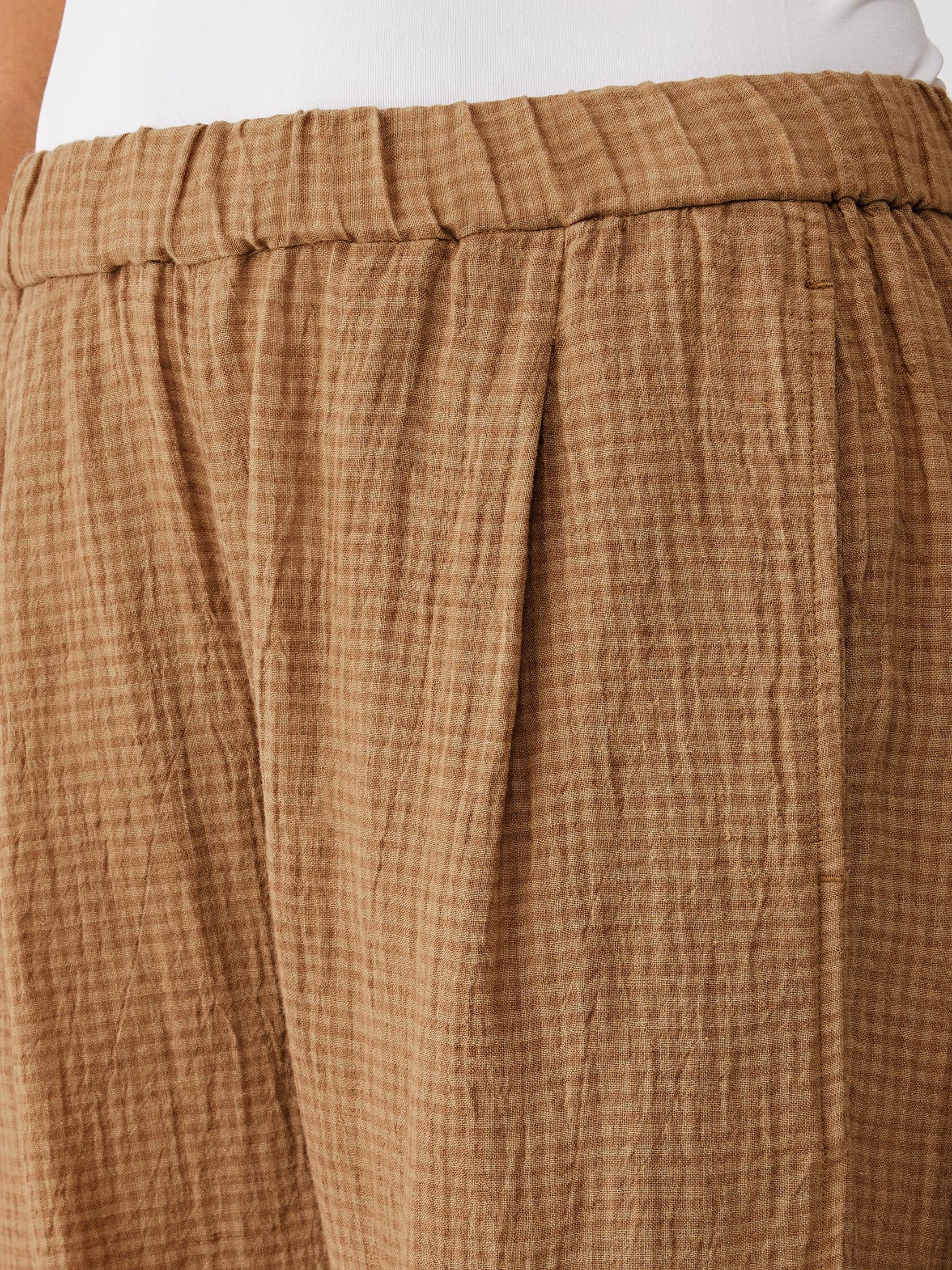 Puckered Organic Linen Lantern Pant