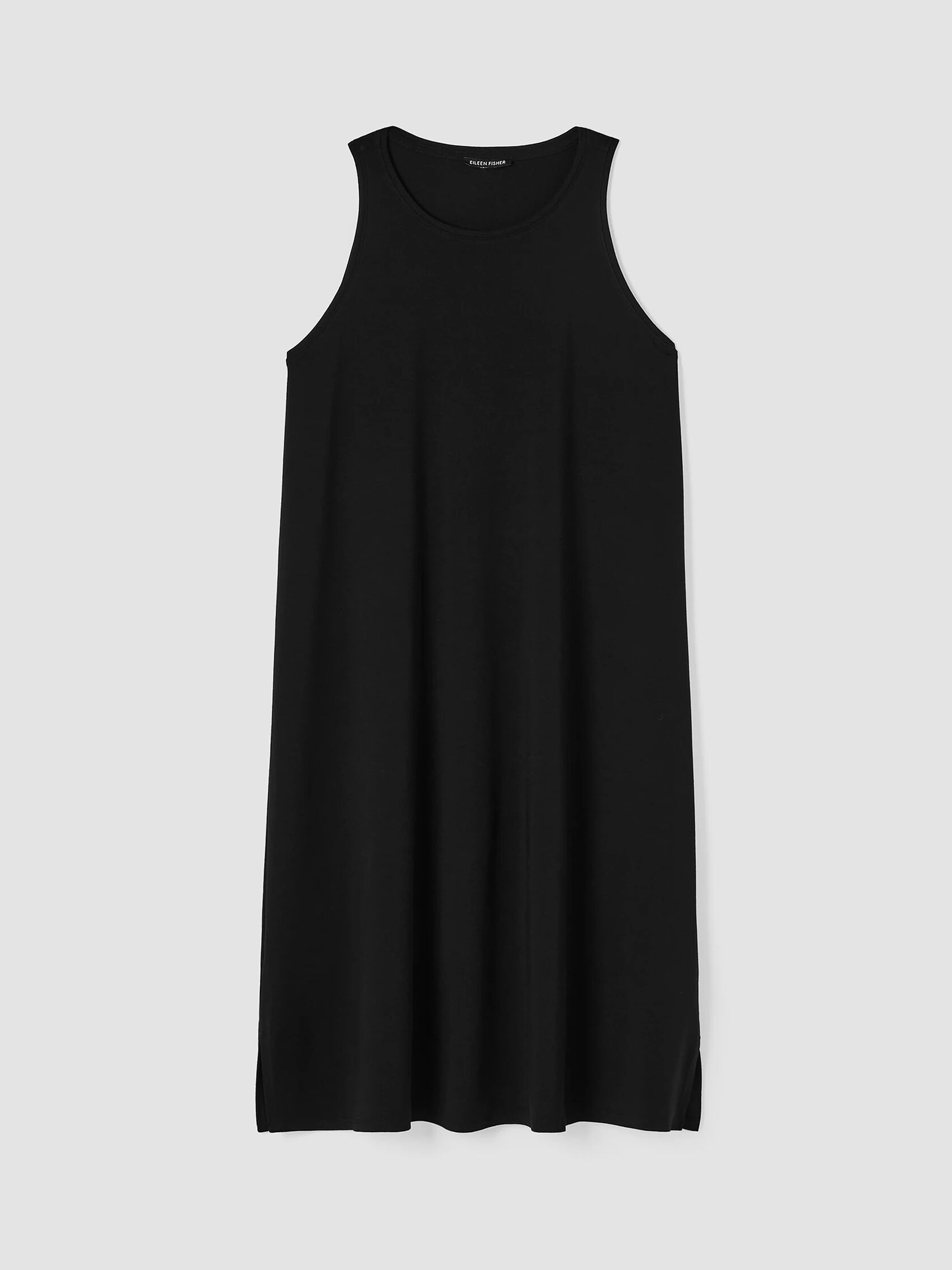 Stretch Jersey Knit Round Neck Tank Dress