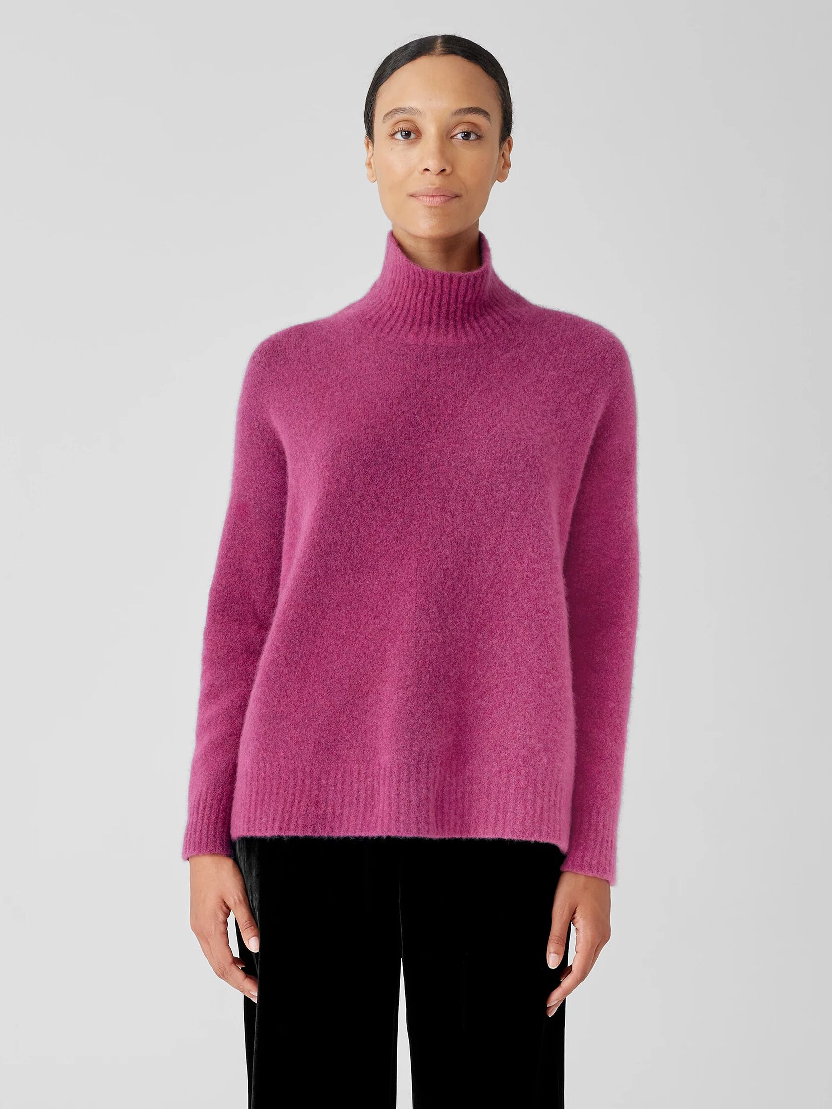 Cashmere Silk Bliss Turtleneck Box-Top