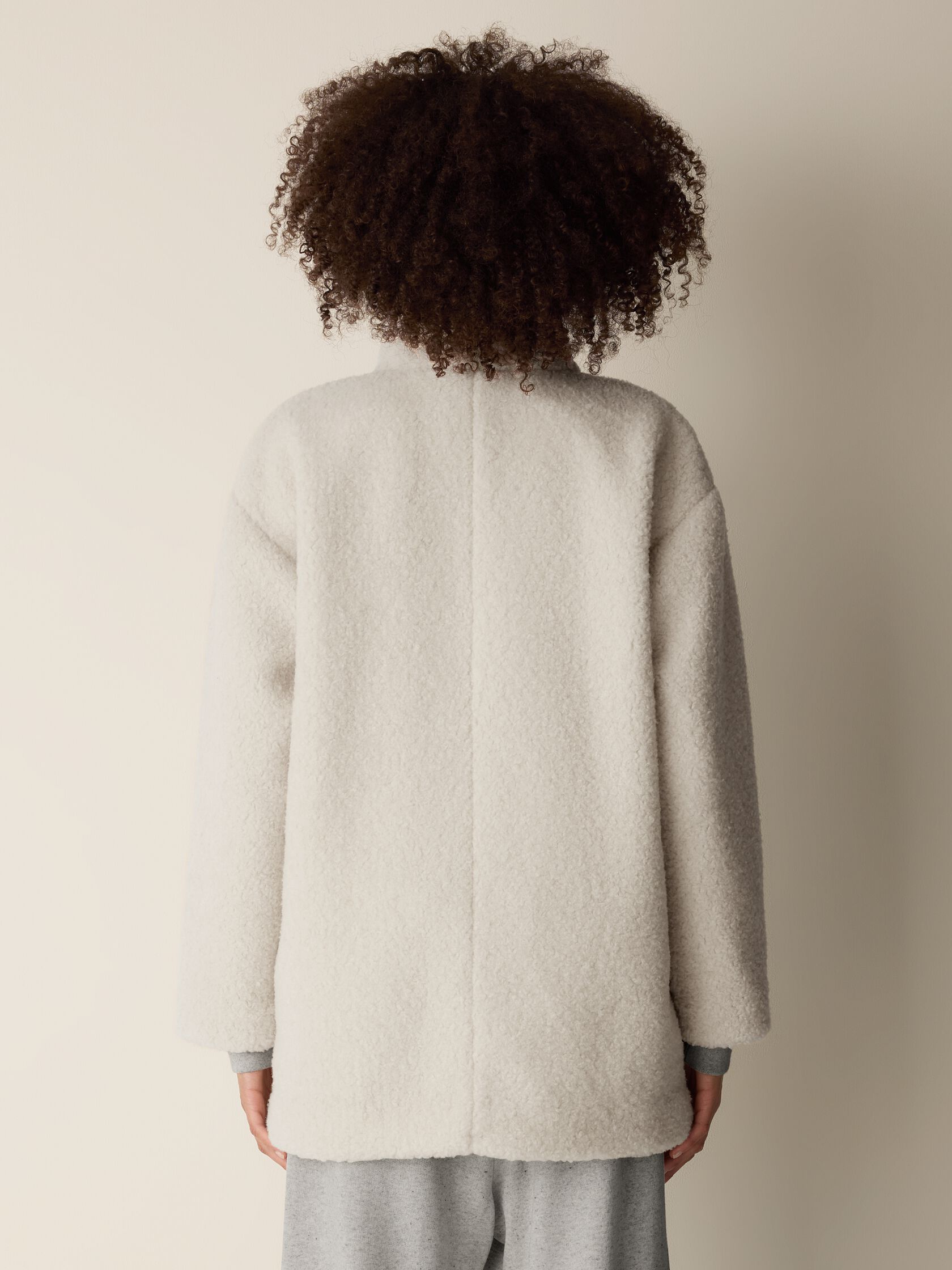 Wool Fluff&nbsp;Stand Collar Coat