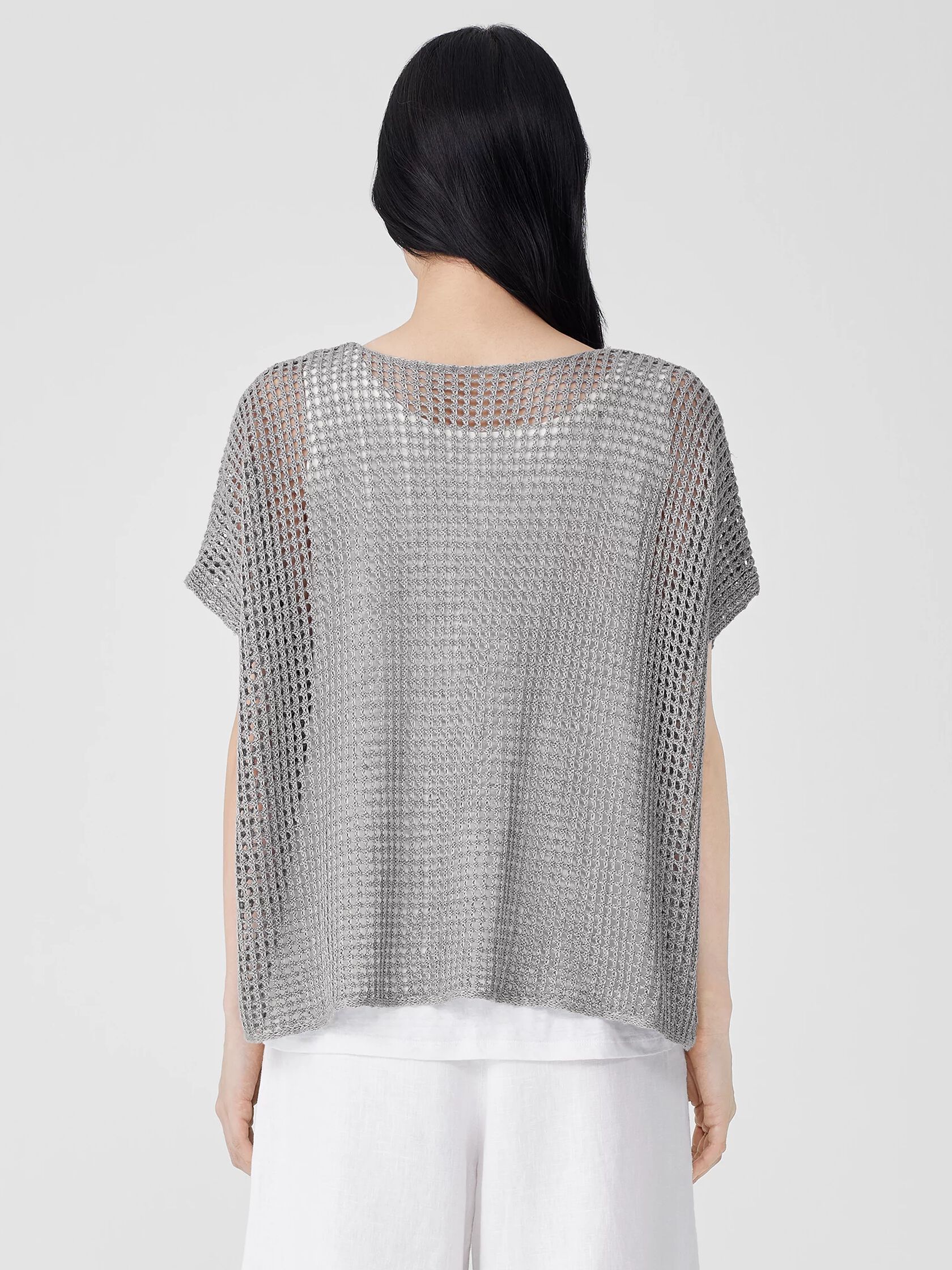 Organic Linen Délavé Bateau Neck Top