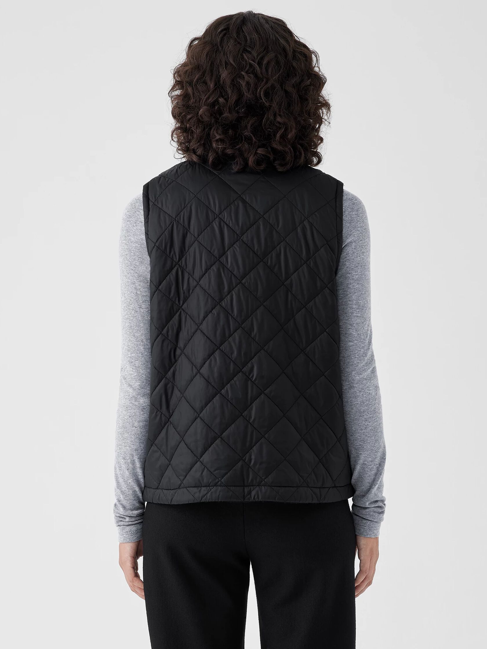 Eggshell Recycled Nylon Reversible Vest