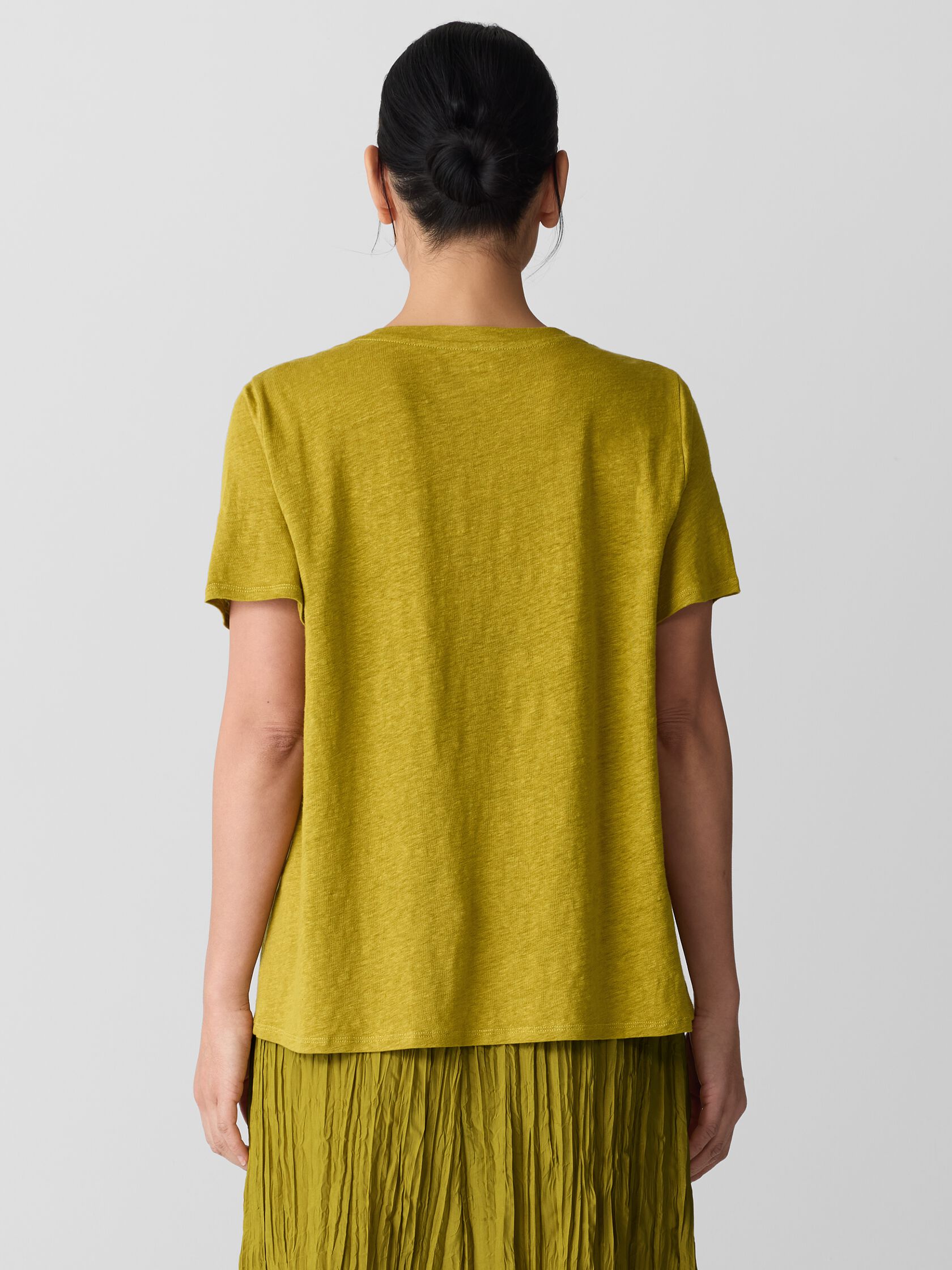 Organic Linen Jersey Crew Neck Tee
