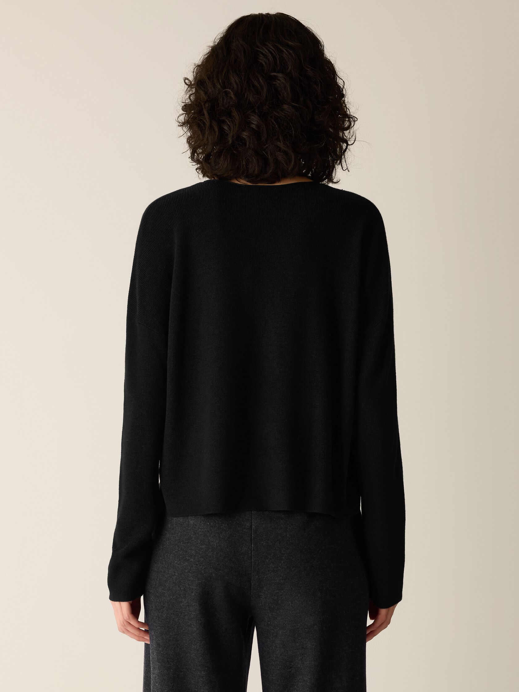 Superfine Merino Crew Neck Top in Regenerative Wool