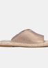 Milly Metallic Suede Espadrille Sandal