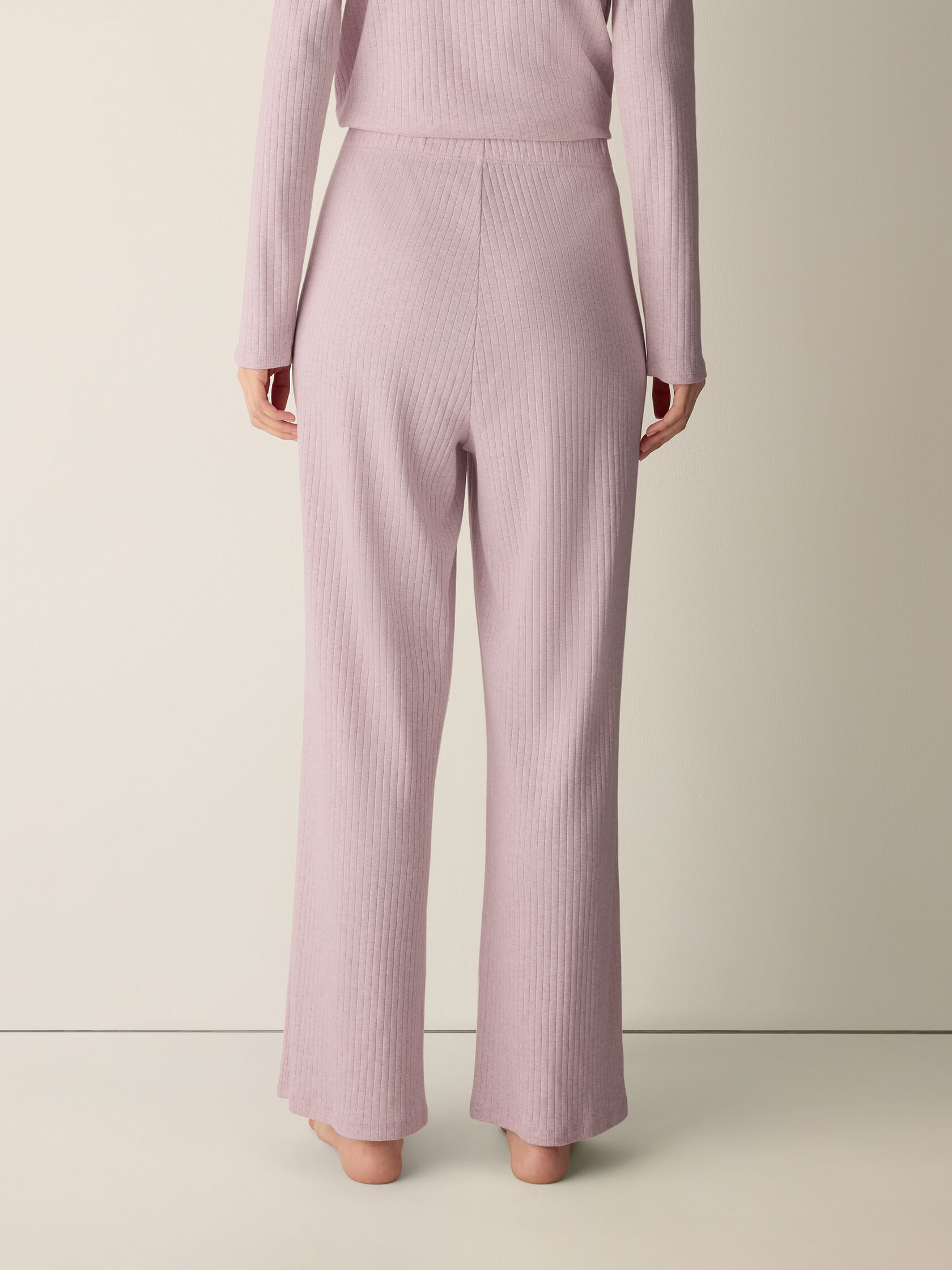 Organic Cotton Rib Straight Sleep Pant