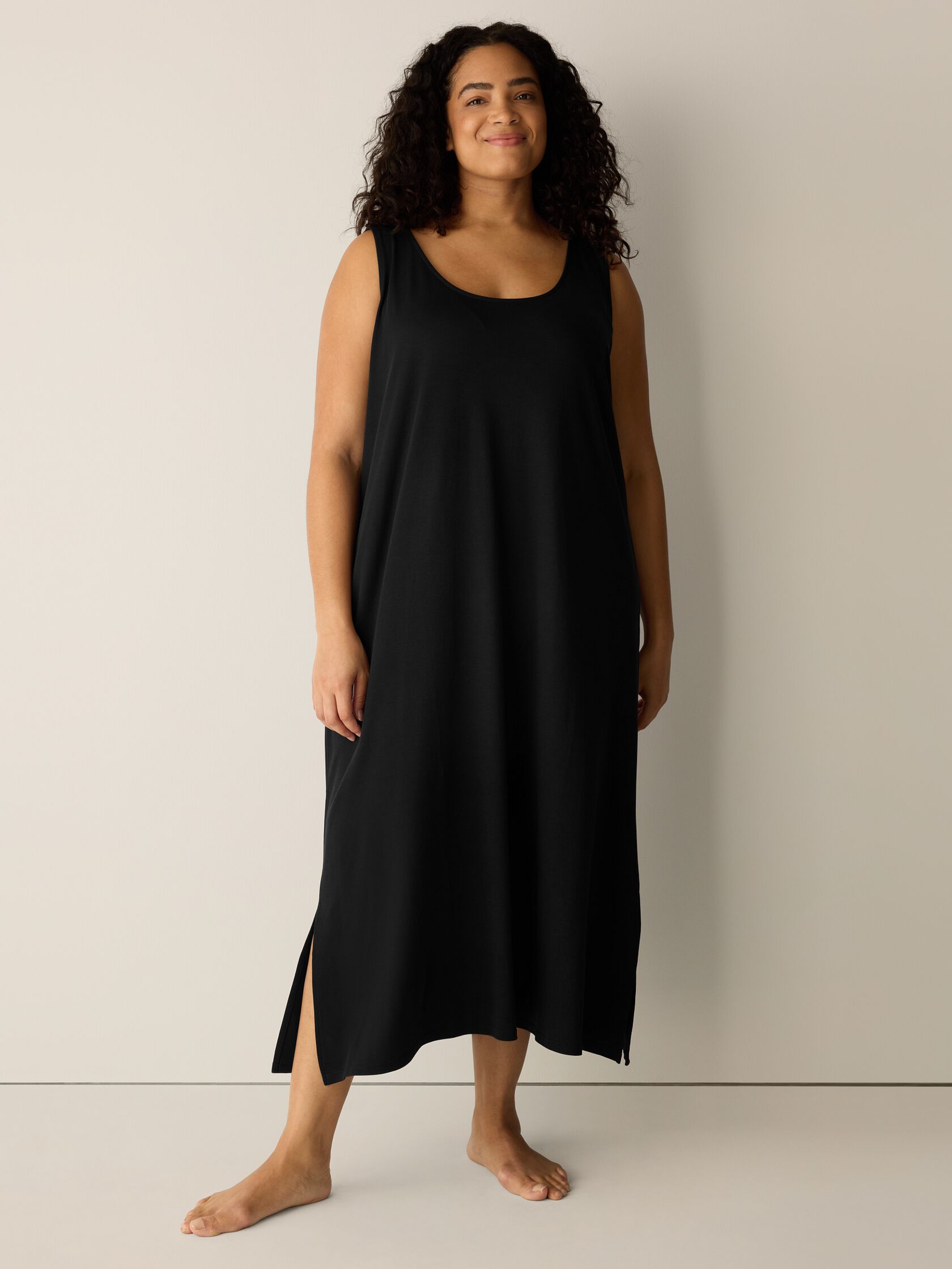 Organic Cotton Interlock Tank Sleep Dress