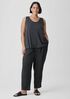 Puckered Organic Linen Tapered Pant