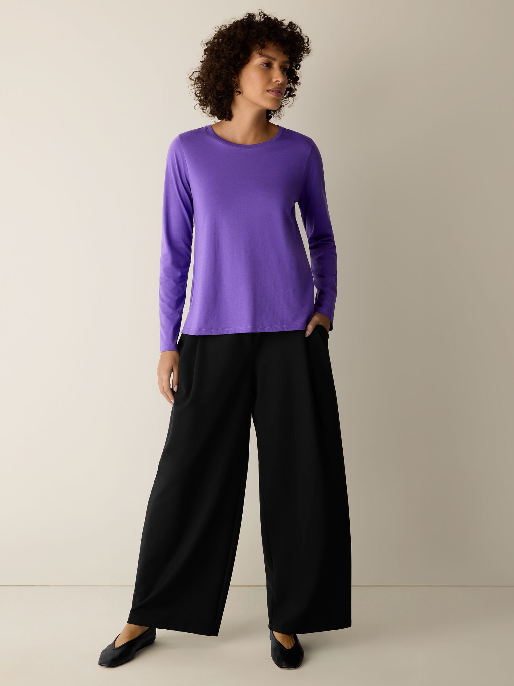 Organic Pima Cotton Jersey Long-Sleeve Tee