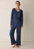 Organic Cotton Rib Straight Sleep Pant