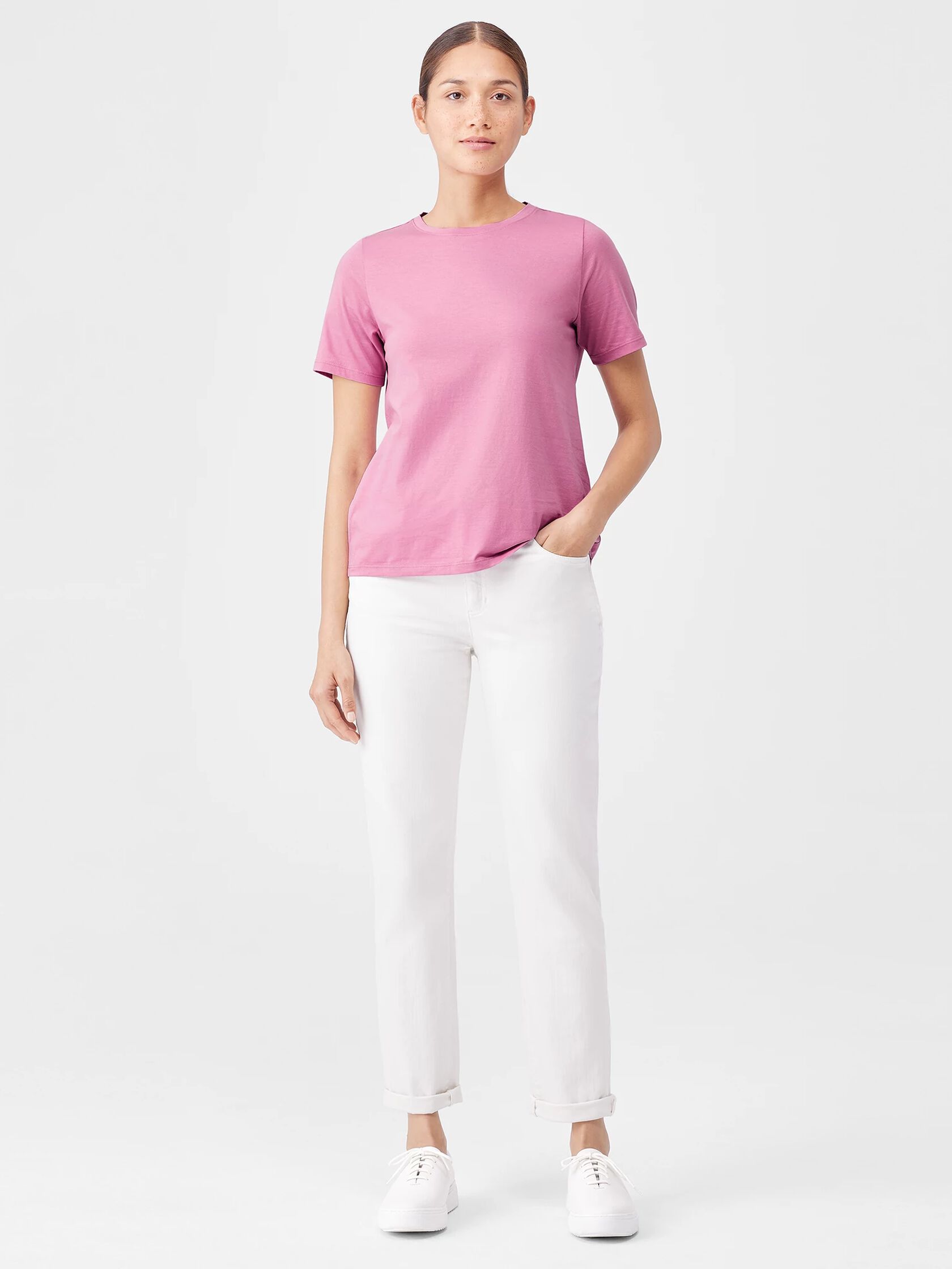 Organic Pima Cotton Jersey Round Neck Tee