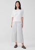Organic Cotton Ripple Wide-Leg Pant