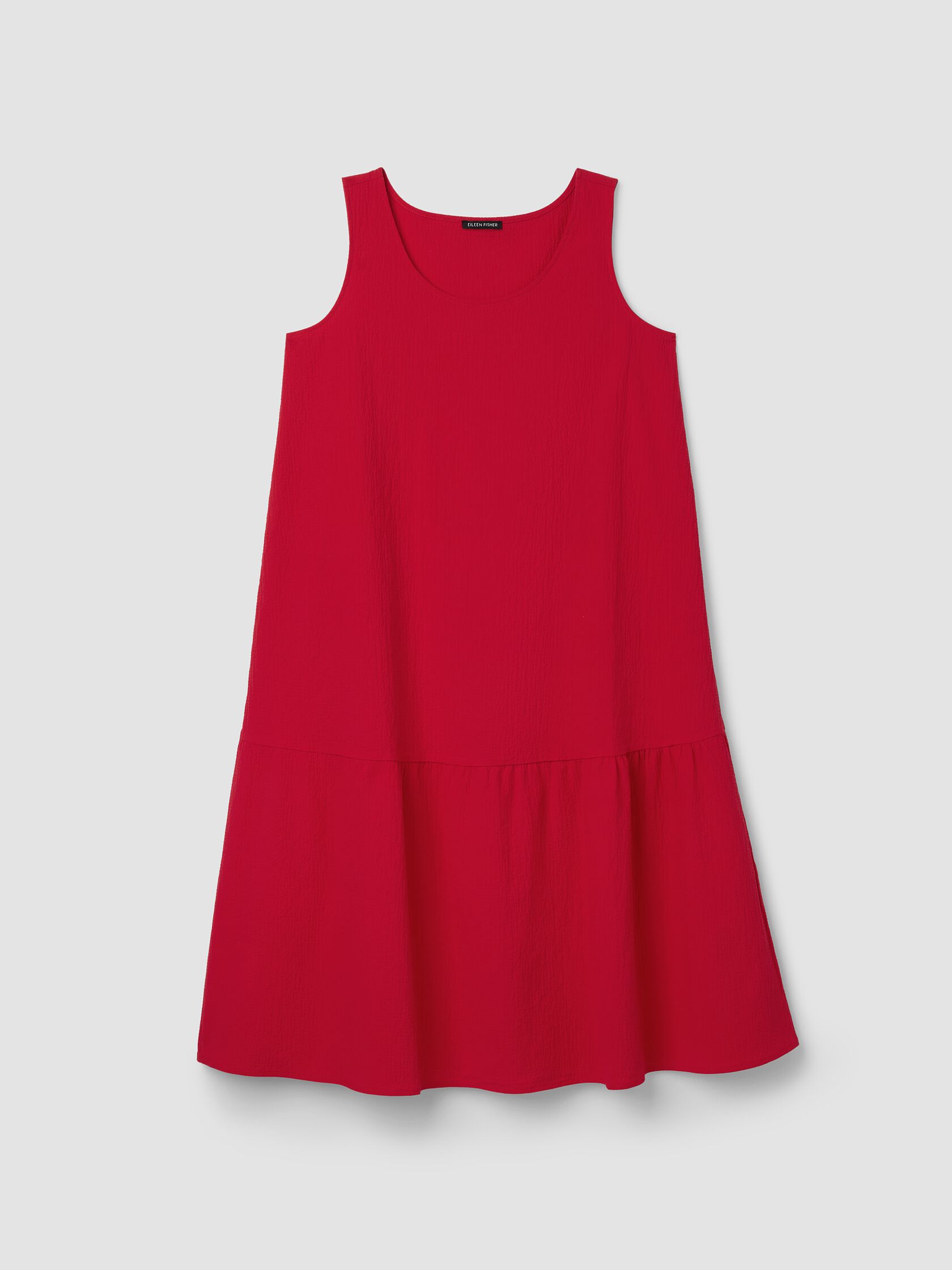 Organic Cotton Pucker Tiered Dress