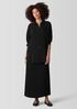 Woven Wool Silk A-Line Skirt
