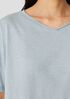 Slubby Organic Cotton V-Neck Sleep Tee