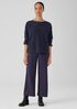 Lightweight Boiled Wool Bateau Neck Top in Regenerative Wool