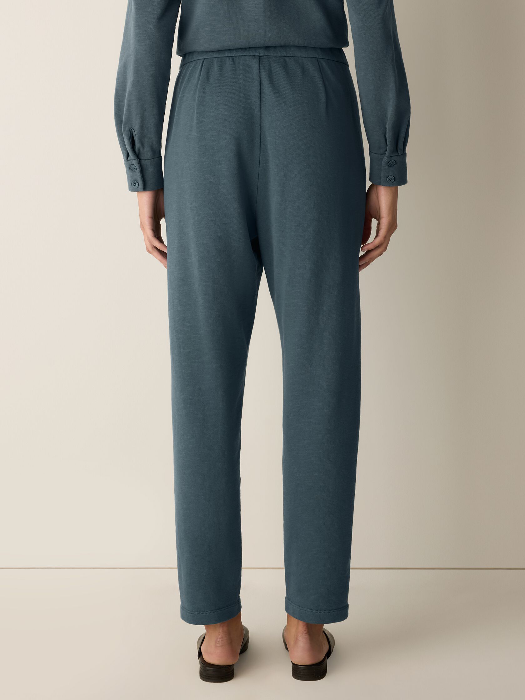 Garment-Dyed Organic Cotton Terry Slouchy Pant