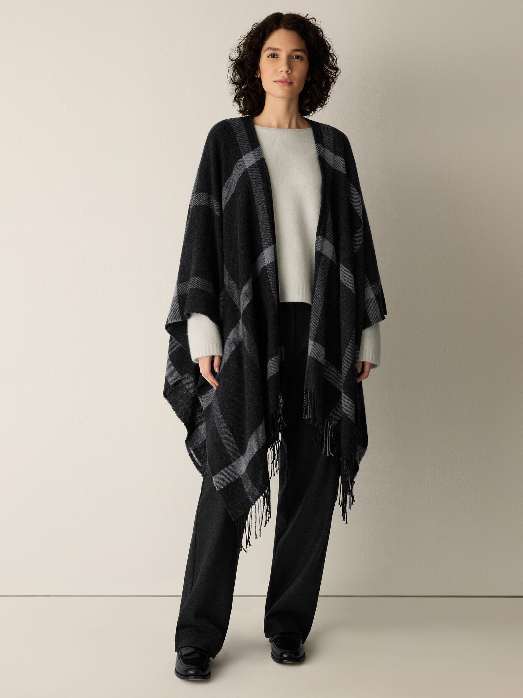 Soft Wool Plaid Serape