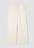 Waffle Cotton Blend Doubleknit Wide-Leg Pant