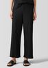 Textured Stretch Rib Wide-Leg Pant