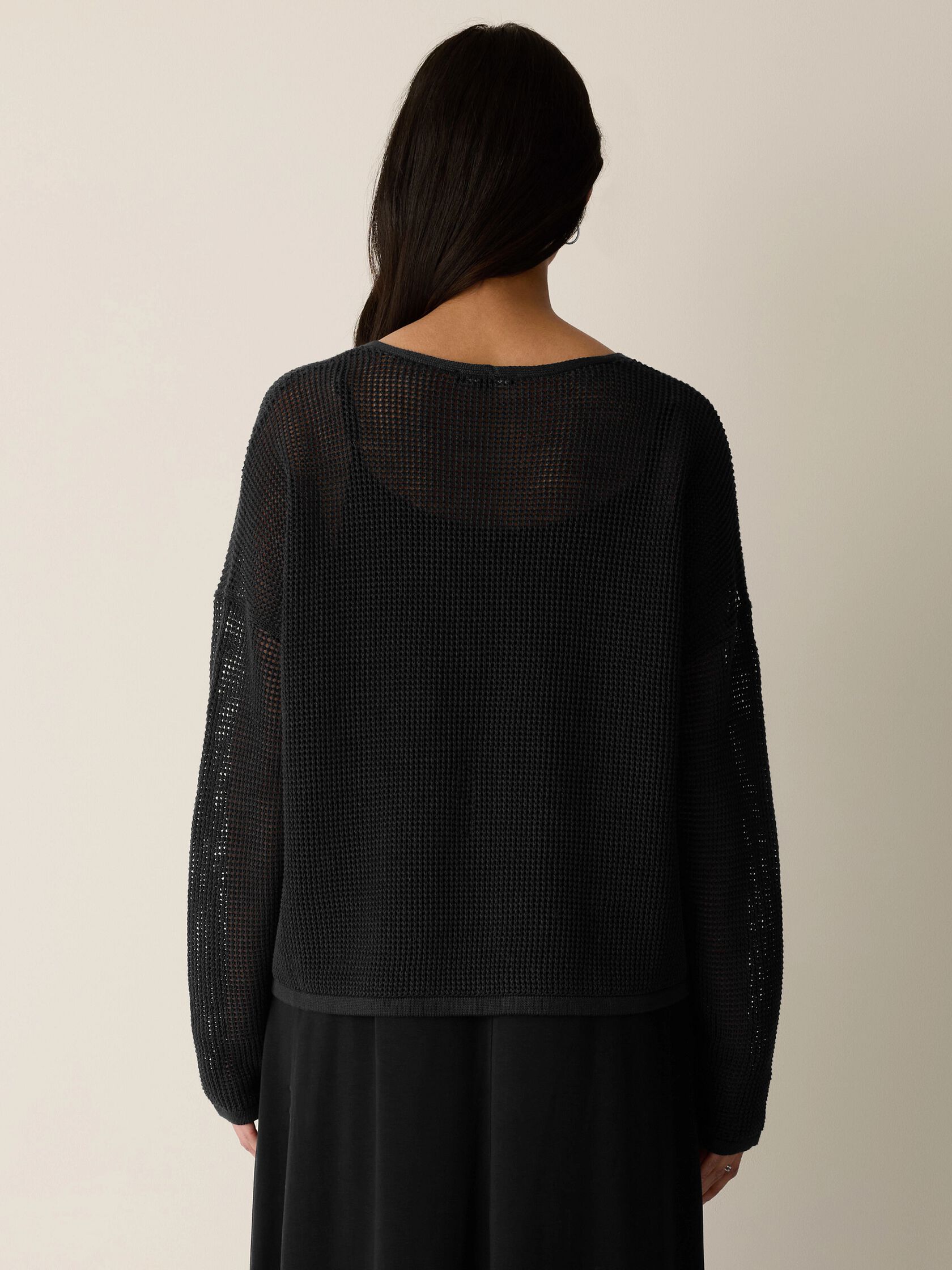 Organic Linen Cotton V-Neck Box-Top